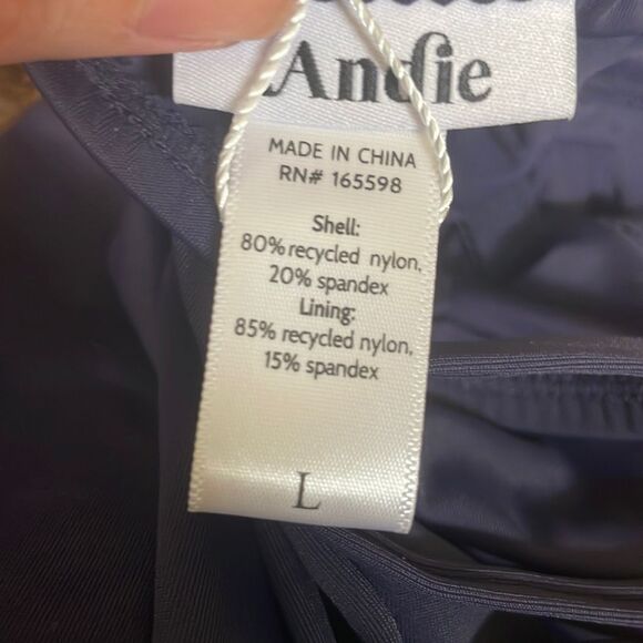 Andie The Amalfi One Piece Swimsuit Navy size L NWT minimalist - Picture 6 of 7